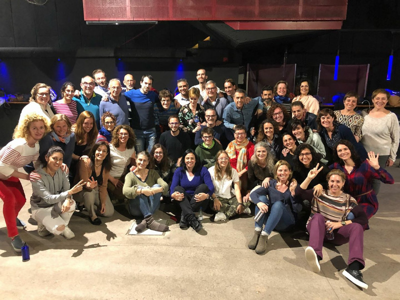Sesión de coaching con un coro gospel